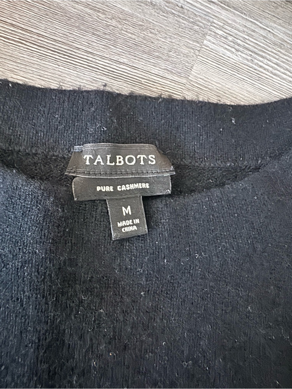Talbots Black Pure Cashmere Crewneck Sweater - Women's
